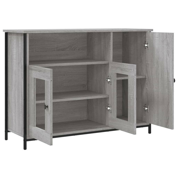 Dressoir 100X35X75 Cm Bewerkt Hout Grijs Sonoma