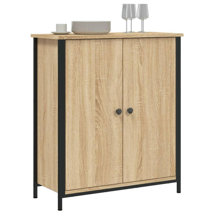 Dressoir 70X30X80 Cm Bewerkt Hout Sonoma Eikenkleurig