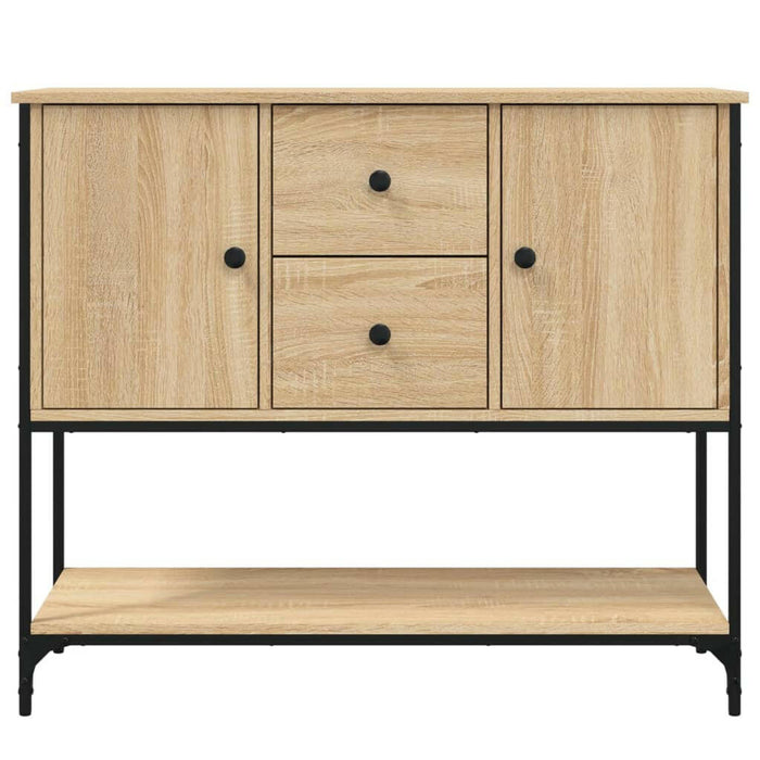 Dressoir 100X36X85 Cm Bewerkt Hout Sonoma Eikenkleurig