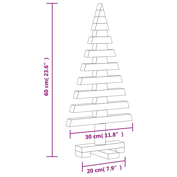 Kerstdecoratie Kerstboom Massief Grenenhout