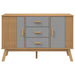 Dressoir Olden 114X43X73,5 Cm Massief Grenenhout Grijs En Bruin