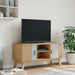 Tv-Meubel Olden 114X43X57 Cm Grenenhout Grijs En Bruin