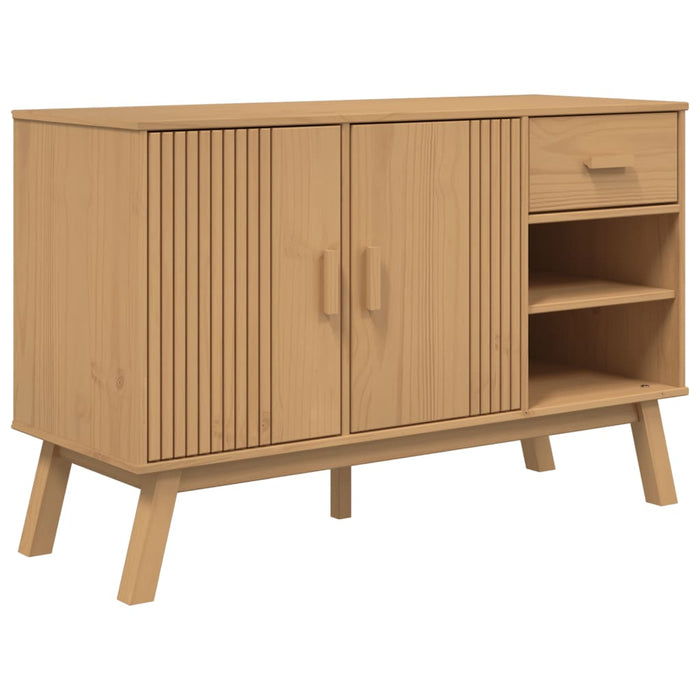 Dressoir Olden 114X43X73,5 Cm Massief Grenenhout Bruin