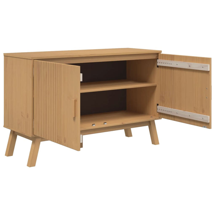 Dressoir Olden 114X43X73,5 Cm Massief Grenenhout Bruin