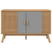 Dressoir Olden 114X43X73,5 Cm Massief Grenenhout Grijs En Bruin