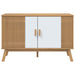 Dressoir Olden 114X43X73,5 Cm Massief Grenenhout Wit En Bruin