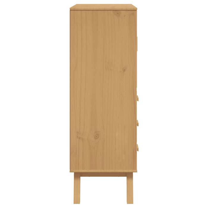 Hoge Kast Olden 85X43X125 Cm Massief Grenenhout En Bruin