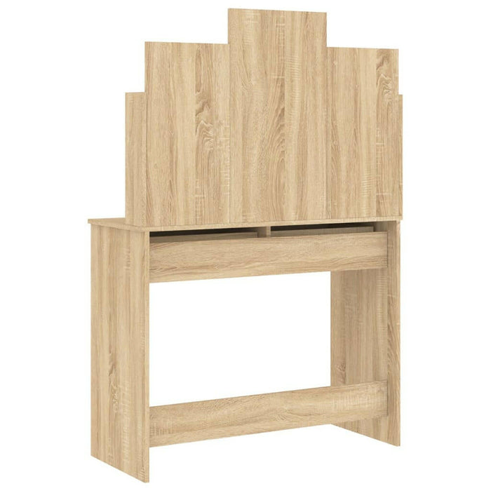 Kaptafel Met Spiegel 96X39X142 Cm Sonoma Eikenkleurig