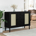 Dressoir Senja Rattan-Look 2X40X80 Cm Grenenhout