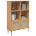 Boekenkast Senja Rattan-Look 90X35X30 Cm Grenenhout