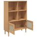 Boekenkast Senja Rattan-Look 90X35X30 Cm Grenenhout