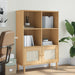 Boekenkast Senja Rattan-Look 90X35X30 Cm Grenenhout