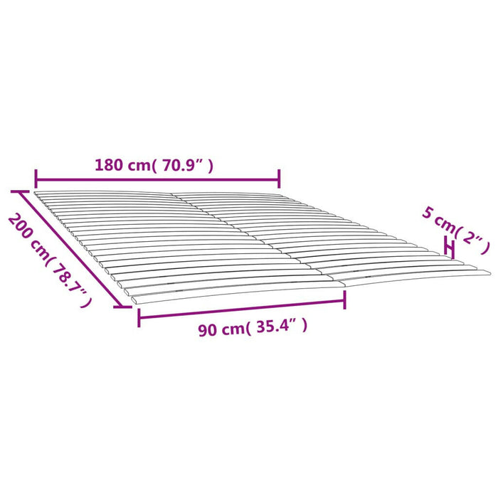 Lattenbodems 2 St Met 48 Latten 90X200 Cm