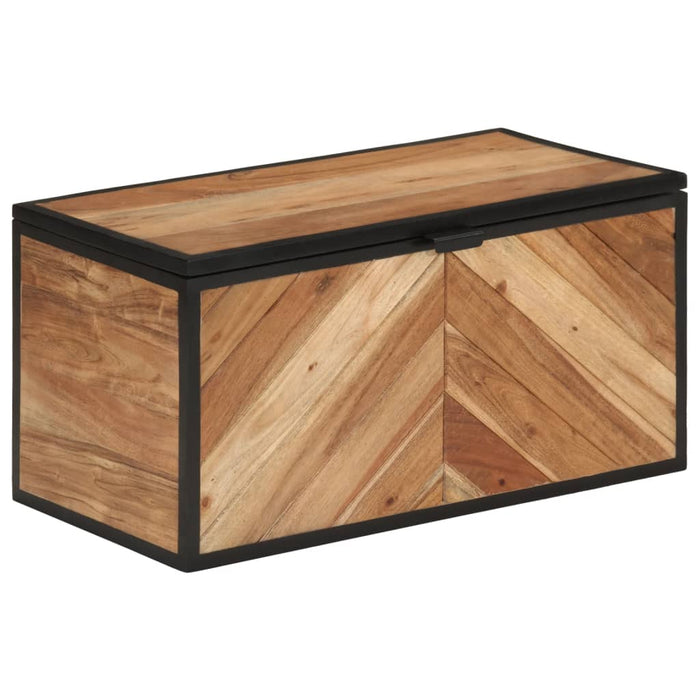 Opbergbox 60X30X30 Cm Massief Acaciahout En Ijzer