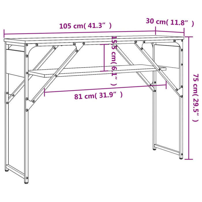 Wandtafel Met Schap Bewerkt Hout