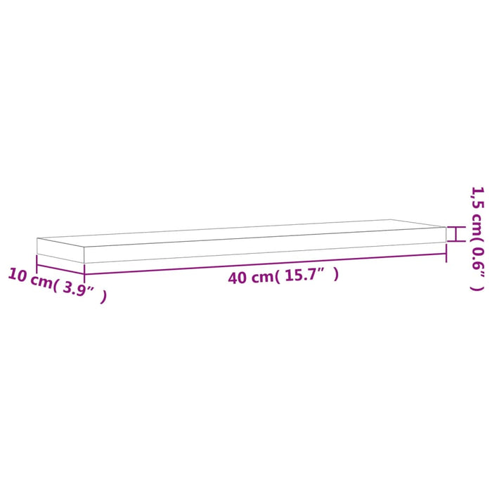 Wandschappen 4 St 40X10X1,5 Cm Bewerkt Hout Gerookt Eikenkleur