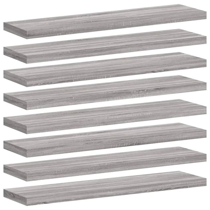 Wandschappen 8 St 40X10X1,5 Cm Bewerkt Hout Grijs Sonoma Eiken