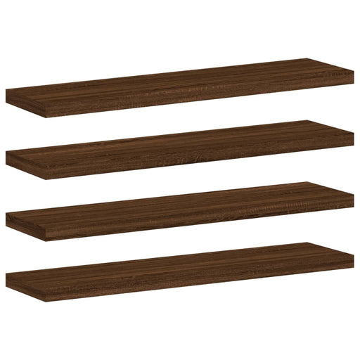 Wandschappen 4 St 40X10X1,5 Cm Bewerkt Hout Bruin Eikenkleur