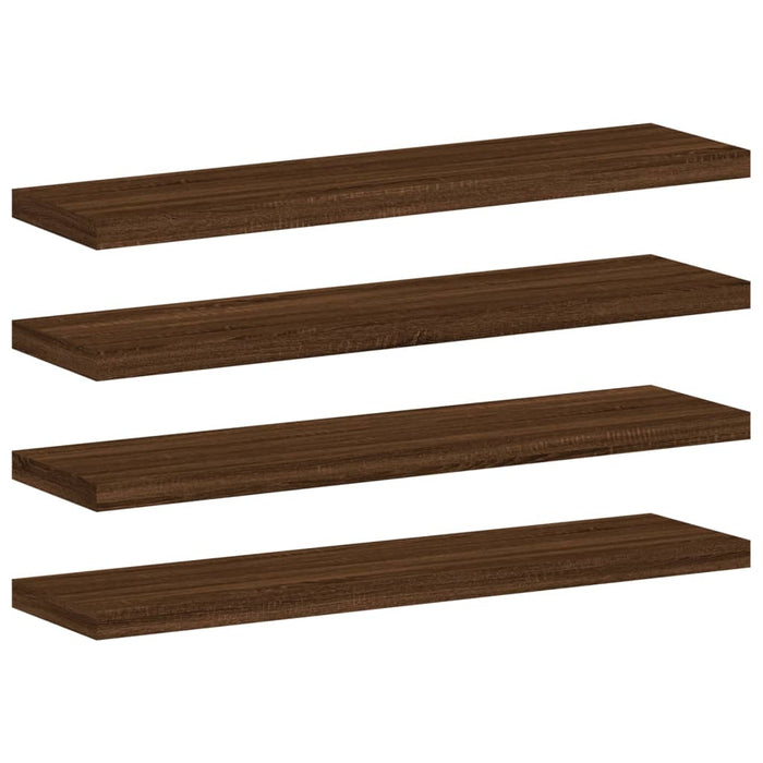 Wandschappen 4 St 40X10X1,5 Cm Bewerkt Hout Bruin Eikenkleur