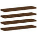 Wandschappen 4 St 40X10X1,5 Cm Bewerkt Hout Bruin Eikenkleur