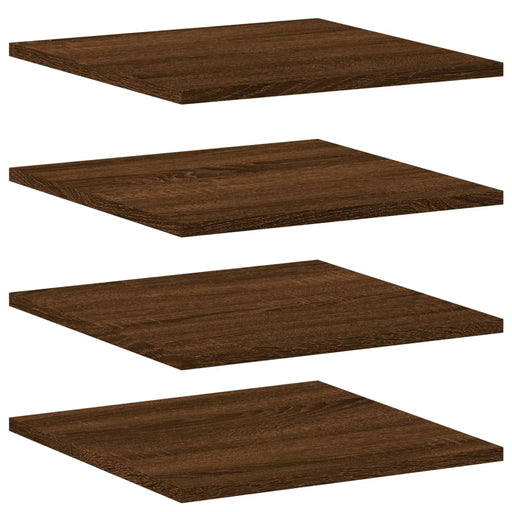 Wandschappen 4 St 40X40X1,5 Cm Bewerkt Hout Bruin Eikenkleur