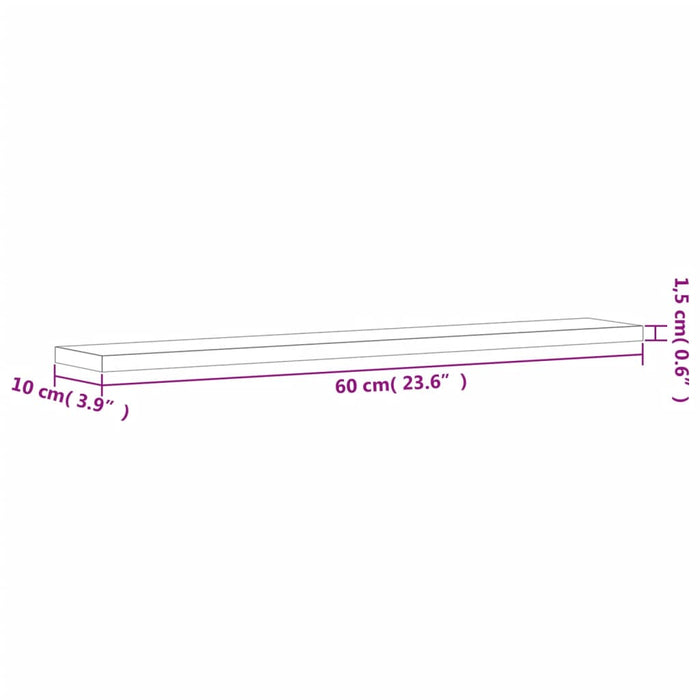 Wandschappen 4 St 60X10X1,5 Cm Bewerkt Hout Grijs Sonoma Eiken