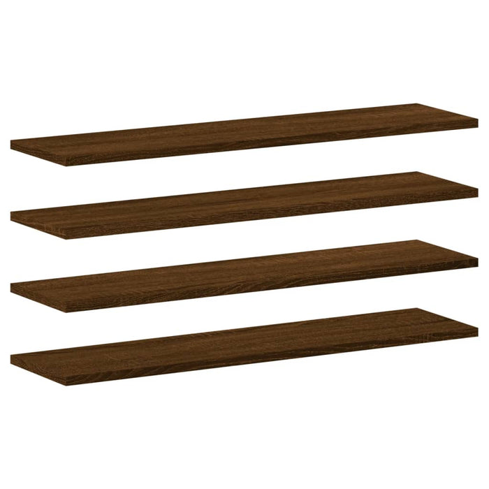 Wandschappen 4 St 80X20X1,5 Cm Bewerkt Hout Bruin Eikenkleur Beige