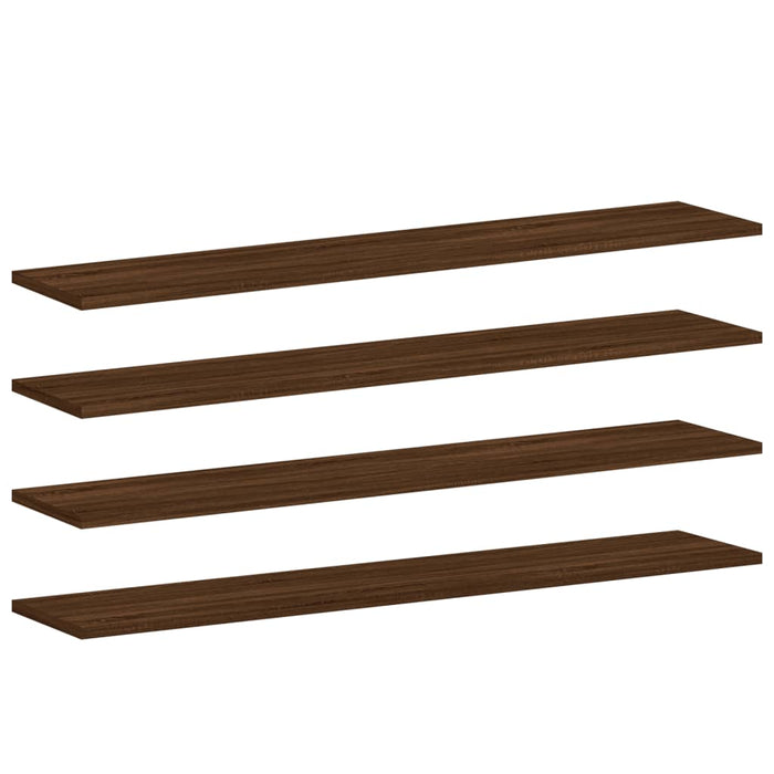 Wandschappen 4 St 100X20X1,5 Cm Bewerkt Hout Bruin Eikenkleur