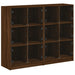 Boekenkast Met Deuren 136X37X109 Cm Hout Bruineikenkleurig