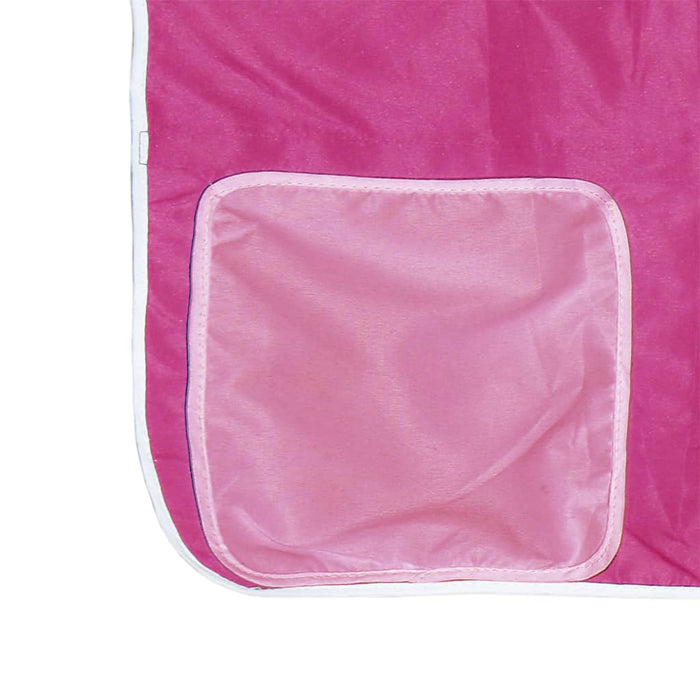 Kinderhoogslaper Met Tunnel 90X200 Cm Massief Grenenhout Roze