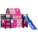 Kinderhoogslaper Met Tunnel 90X200 Cm Massief Grenenhout Roze