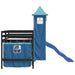 Kinderhoogslaper Met Toren 80X200 Cm Massief Grenenhout Blauw