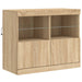 Dressoir Met Led-Verlichting 81X37X67 Cm Kleurig