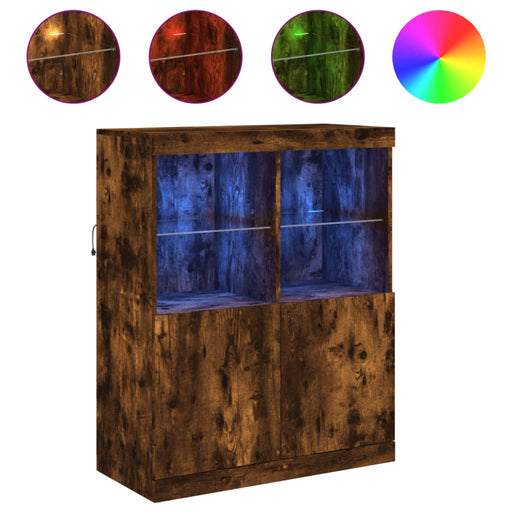 Dressoir Met Led-Verlichting 81X37X100 Cm Kleurig