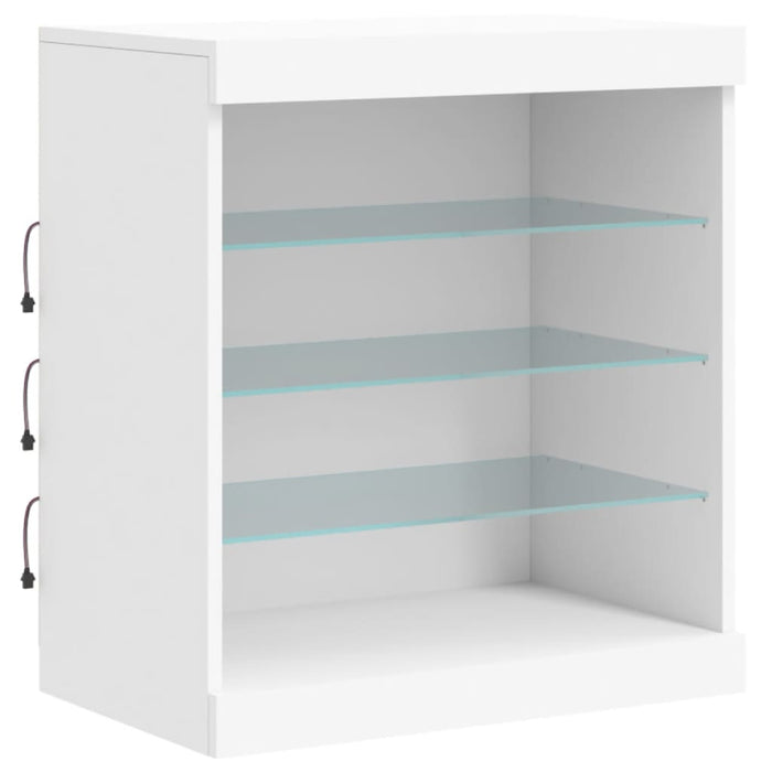 Dressoir Met Led-Verlichting 60,5X37X67 Cm Wit