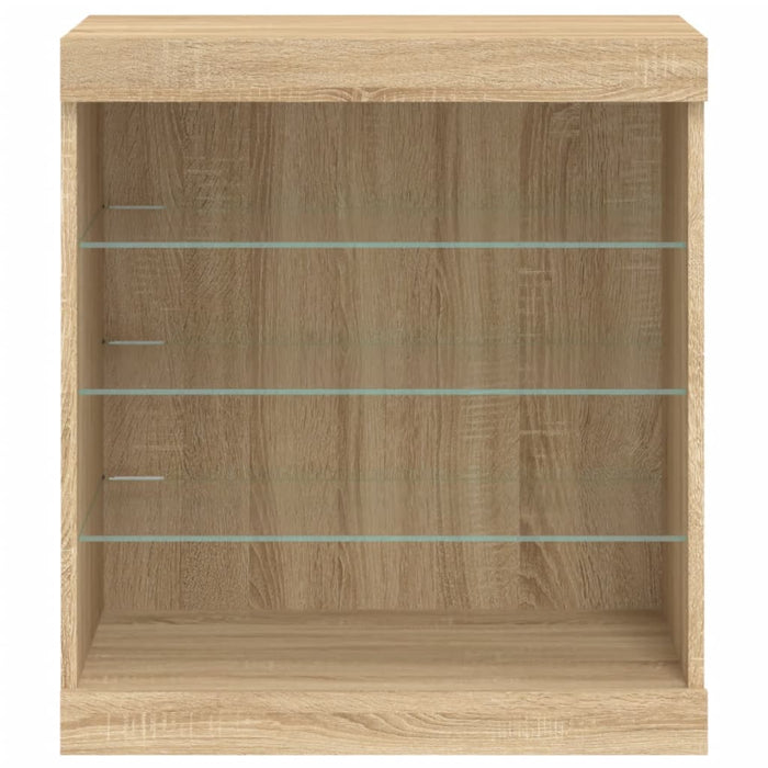 Dressoir Met Led-Verlichting 60,5X37X67 Cm Sonoma Eikenkleurig