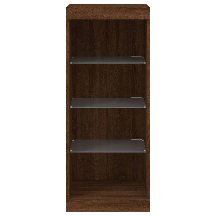 Dressoir Met Led-Verlichting 41X37X100 Cm Bruineikenkleurig