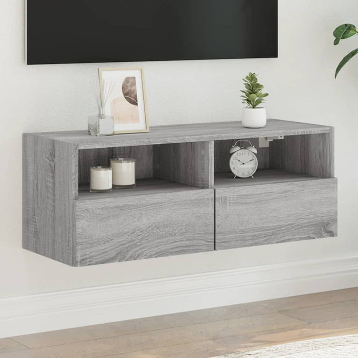 Tv-Wandmeubels Bewerkt Hout