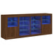 Dressoir Met Led-Verlichting 163X37X67 Cm Bruineikenkleurig