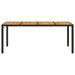 Tuintafel Met Acaciahouten Blad 190X90X75 Cm Poly Rattan Zwart