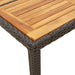 Tuintafel Met Acaciahouten Blad 190X90X75 Cm Poly Rattan Zwart