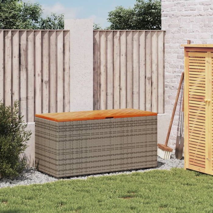 Tuinbox Poly Rattan En Acaciahout