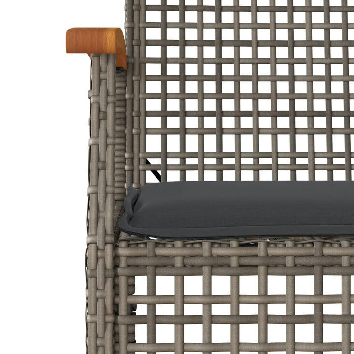 Tuinstoelen Met Kussens Poly Rattan En Acaciahout Grijs