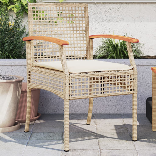 Tuinstoelen Met Kussens Poly Rattan En Acaciahout Grijs