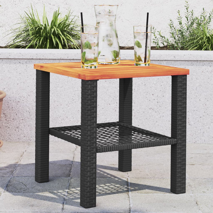 Tuintafel Poly Rattan En Acaciahout