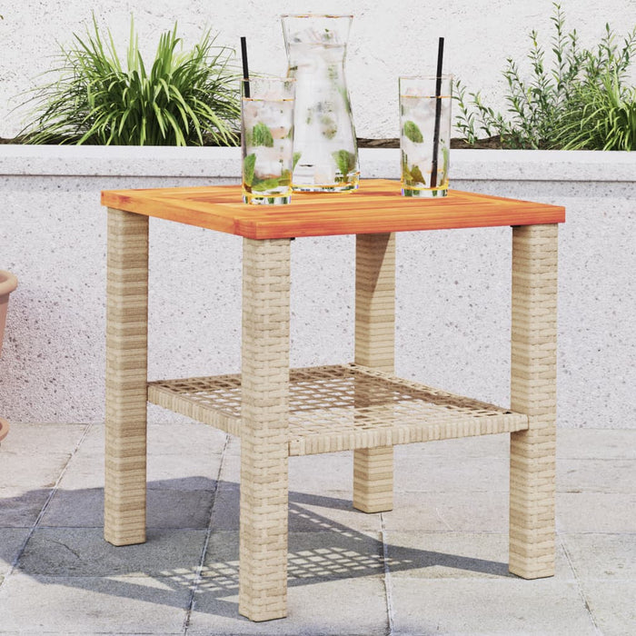 Tuintafel Poly Rattan En Acaciahout