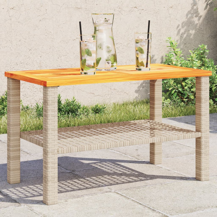 Tuintafel Poly Rattan En Acaciahout