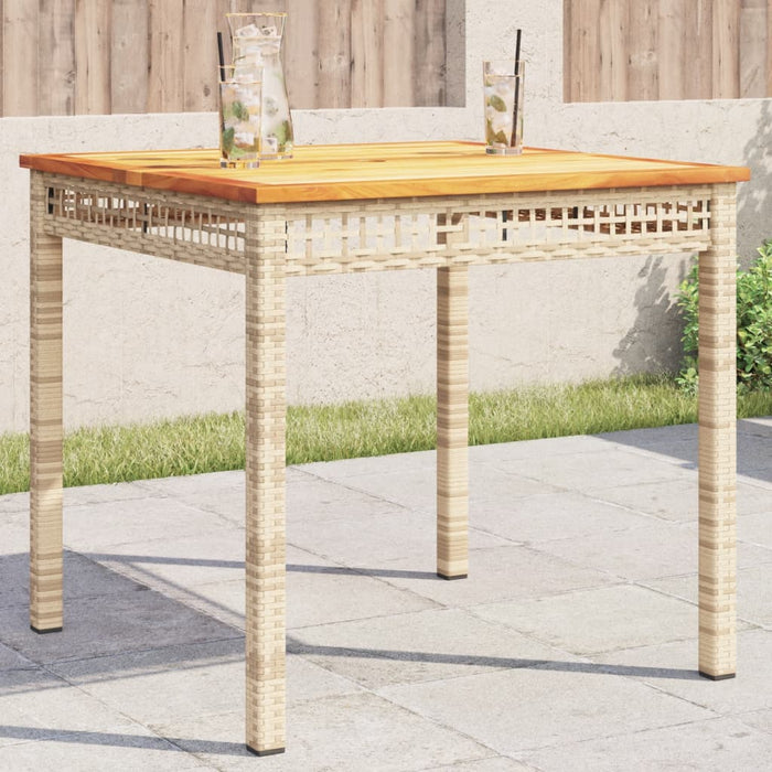 Tuintafel Poly Rattan En Acaciahout