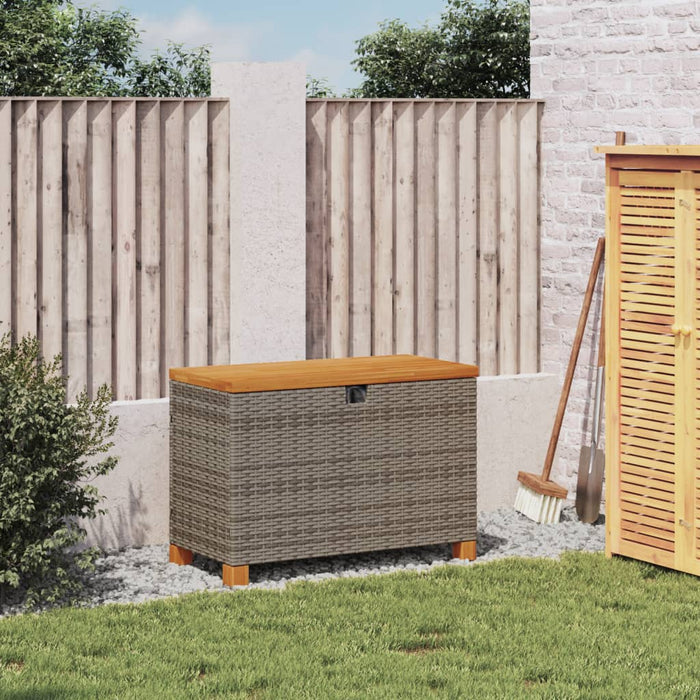 Tuinbox Poly Rattan En Acaciahout