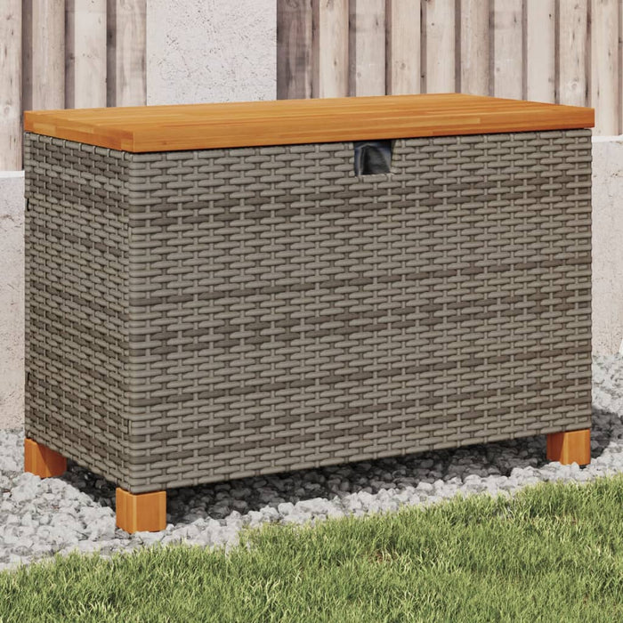 Tuinbox Poly Rattan En Acaciahout